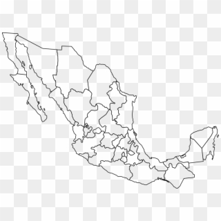 Blank Mexico Map, No States - Republica Mexicana Vector Png ...
