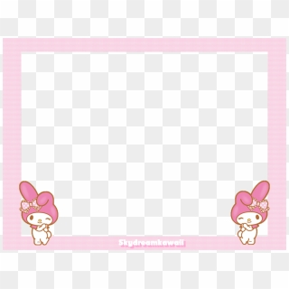 Kawaii Memo Paper - My Melody Frame Png, Transparent Png - 1024x768 ...