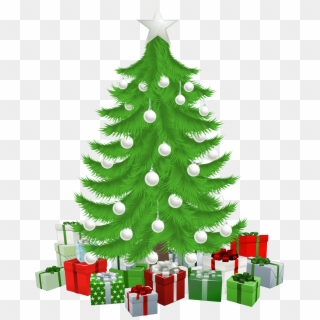 Christmas Cliparts Transparent Free Download - Christmas Tree With Presents Png, Png Download