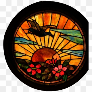 Spectacular Colors In This Scenic Stained Glass Window - Stained Glass, HD Png Download