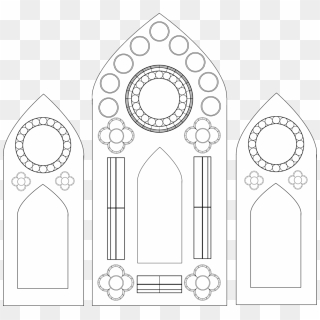 Stained Glass Window Template 26428 - Stained Glass Window Png Template, Transparent Png