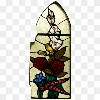 Stjohnsashfield Stainedglass Flowers Right - Stained Glass Flowers, HD Png Download