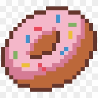 Dona Sticker - Pixelated Donut, HD Png Download