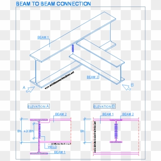 Beam To Beam Connection - Hss Girt Rigid Connection, HD Png Download ...