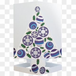 Cardle Christmas Tree Blue-silver - Christmas Tree, HD Png Download