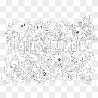 Plants Vs Zombies Coloring Pages, HD Png Download - 1024x754 (#4862231 ...