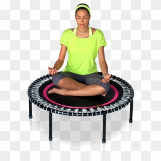 A Woman Sits Meditating Cross Legged On A Bellicon® - Trampolin Bellicon, HD Png Download