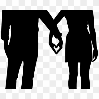 Medium Image - Couple Holding Hands Silhouette, HD Png Download