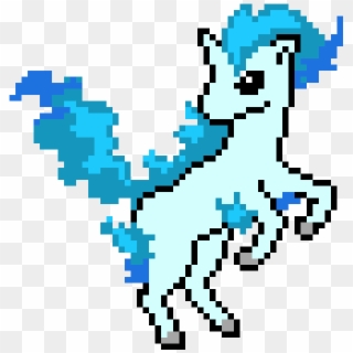 Blue Fire Ponyta - Pixel Art Pokemon Ponyta, HD Png Download