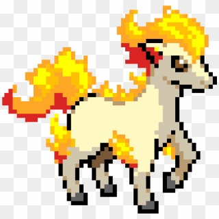 Fire Horse Pokemon - Ponyta Pixel Art, HD Png Download