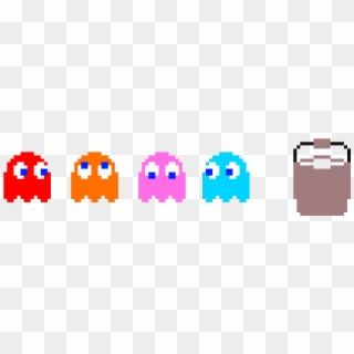 Pacman Ghosts - Pixel Art Pacman Ghosts, HD Png Download