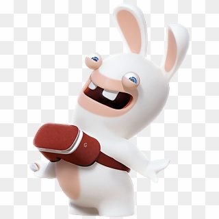 Free Png Download Rabbid Holding Toilet Plug Clipart - Raving Rabbids 