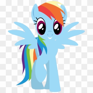 ”rainbow Dash- Lineless” Rainbow Dash Is 200% Cooler - Cartoon, Hd Png 