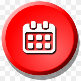 Red Icon Calendar 1 - Circle Calendar Icon Red, HD Png Download