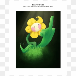 Free: Flowey - Undertale Pixel Art Flowey, HD Png Download - 760x820  