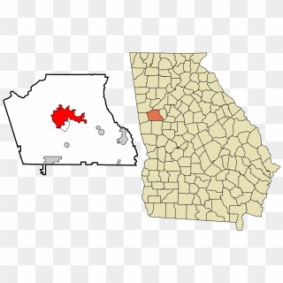 Newnan, Georgia - Atlanta On Ga Map, HD Png Download - 1200x825 ...