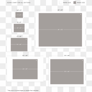 See Our Size Chart Below For Unframed Print Dimensions - Print Size ...