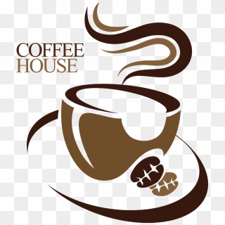 Coffee Clip House - Coffee Shop Logo Png, Transparent Png - 1494x1718 ...