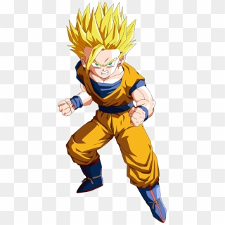 Super Saiyan Teen Goten In Saiyan Armour - Teen Trunks Super Saiyan  Transparent PNG - 755x1057 - Free Download on NicePNG