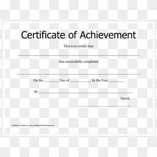 Large Size Of Certificate Of Achievement Free Template - Certificate ...