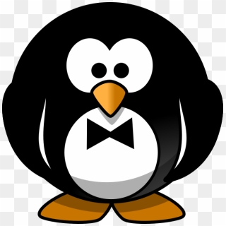 Penguin With A Bow Tie Clip Art - Round Cartoon Penguin, HD Png Download Penguin With A Bow Tie Clip Art - Round Cartoon Penguin, HD Png Download