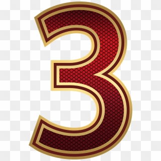 Red And Gold Number Three Png Image - Png Red And Gold Number Three ...