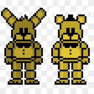 Fredbear And Springer - Five Nights At Freddys Mini Pixel Art, HD Png Download