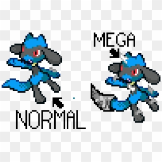 Lucario, Fake Mega And Normal Form - Pokemon Go Pixel Minecraft, HD Png Download