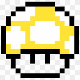 Yellow Supermario Mushroom - Mario Mushroom Pixel Gif, HD Png Download