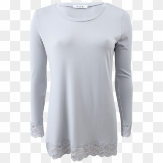 Lace Trim Png - Long-sleeved T-shirt, Transparent Png