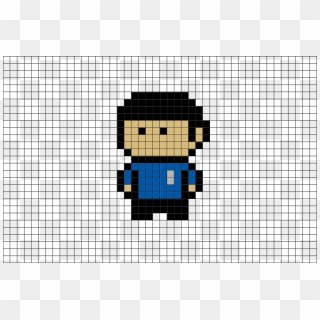 Spock Star Trek Pixel Art From Brikbook - Pokemon Pixel Art Chikorita, HD Png Download