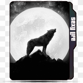 Wolf Icon, Animal Icons, Moon Light, Wolf Roar, Wolf - White Wolf And Moon, HD Png Download