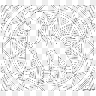 Adult Pokemon Coloring Page Houndoom - Coloring Pages New Lego Friends, HD Png Download