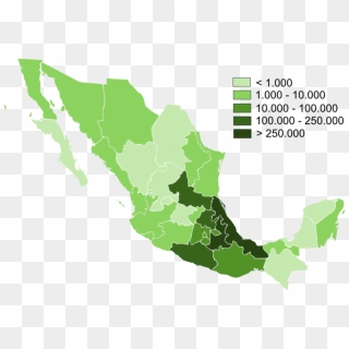 Nahuatl In Mexico - Mexico Gdp Per Capita Map, HD Png Download ...