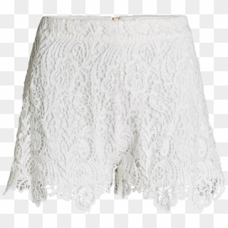 Lace Shorts White - Miniskirt, HD Png Download
