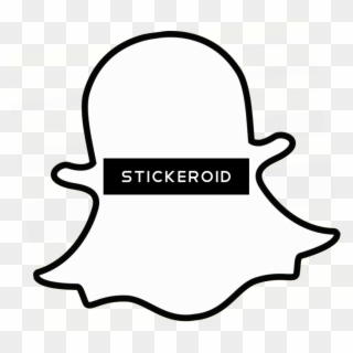 Snapchat Ghost Logo Black And White - Png Snapchat Ghost, Transparent Png