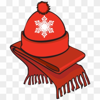 Clip Art Of A Winter Scarf An - Hats And Mittens Clipart, HD Png Download
