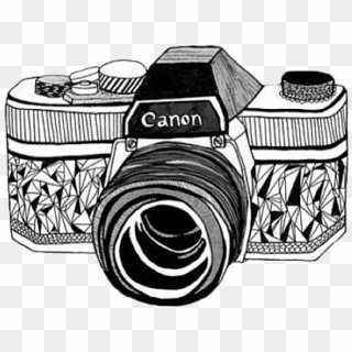 Is This Your First Heart - Black And White Camera Drawing, HD Png Download