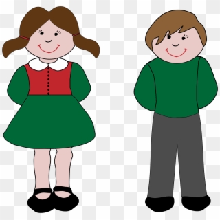 Little Boy And Girl Clipart At Getdrawings - Animasi Anak Laki Laki Dan Perempuan, HD Png Download