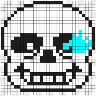 Pixel Art Maker - Sans Head, HD Png Download - 560x730(#6344418) - PngFind