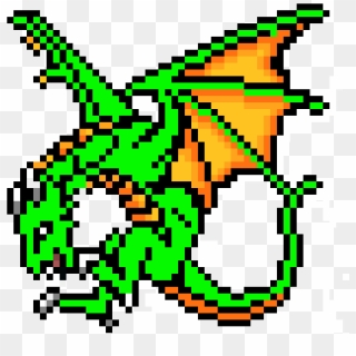 Green Dragon - Green Dragon Pixel Art, HD Png Download - 1120x1060 ...