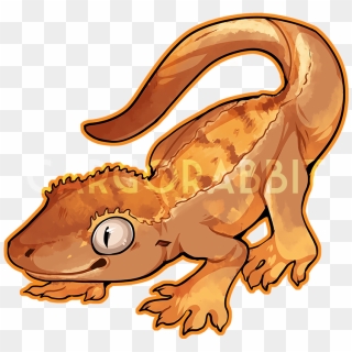 Crested Gecko Stickers , Png Download - Crested Gecko Cartoon 