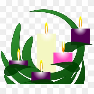 Advent5christmaseve 800px - Clip Art Advent Wreath Png, Transparent Png ...