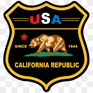 California Black Shield Sticker - California Republic, HD Png Download ...