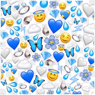 #blue #wallpaper #bluewallpaper #clouds #cloud #emojis - Blesiv, HD Png ...