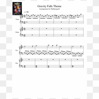Gravity Falls Theme Sheet Music 1 Of 3 Pages Knife In The Dark