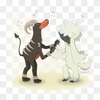 Houndoom And Furfrou Dancing - Cartoon, HD Png Download