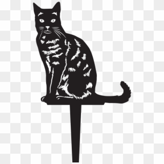 Sitting Cat Silhouette With Sitting Cat Silhouette - Illustration, HD ...