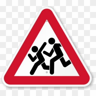 Wach For Chiildren Pedestrian Road Traffic Triangular - Road Signs Near Schools, HD Png Download