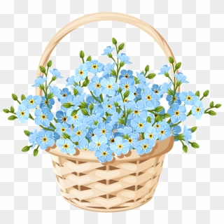 Daisies Clipart Flower Basket - Basket Of Flowers Clip Art, HD Png ...